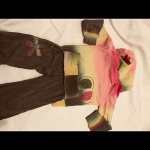 Kids sweat jacket and matching yoga pants
